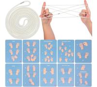 Abaodam Gioco di Corda per Dita Set Creativo Educativo per Sviluppo Abilità Manuali e Cooperazione Giocattolo Interattivo per Apprendimento e Stimolazione Cognitiva