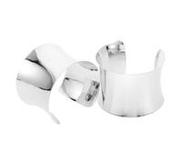 Abaodam Gioielli da Donna in Metallo Argento Superficie Liscia Design Geometrico Aperto Stile Punk e Street Fashion Moda Goth per Look Ribelle