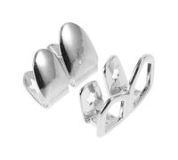 Abaodam Griglia Design Leggero e Confortevole in Rame Argento per Denti Hip Hop Set Finitura Lucida Unica per Performance e Uso Quotidiano