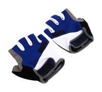 Abaodam Guanti Ciclismo Mezze Dita Antiscivolo Traspirante Blu Rete Elastica e Tiranti per Dita, Comodi e Sicuri per Attività Outdoor