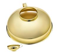 Abaodam Imbuto da Cucina in Acciaio Inox Placcato Oro Bocca Larga, Imbuto Multifunzione per Olio Maniglia Sospesa, per Inscatolamento e Riempimento Bottiglie Casa