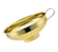 Abaodam Imbuto in Acciaio Inox Dorato Piccolo e Grande Bocca Larga Multifunzionale per Olio, Vino, Gadget da Cucina Portatile Manico per Riempimento Bottiglie e Uso Domestico