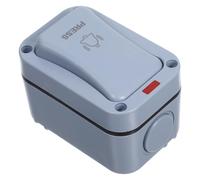 Abaodam Interruttore da Parete Rettangolare per Esterno con Indicatore Luminoso, Resistente per Cantieri e Garage, Pulsante Apricancello Affidabile