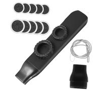 Abaodam Kazoo Strumento Musicale a Doppio Foro con Membrane Sostituibili, Cordino da Collo e Accompagnamento Musicale per Adulti, Kazoo Portatile Facile da Suonare, Accessorio per Strumenti a Fiato