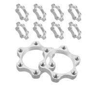 Abaodam Kit 10 Pezzi Adattatore Flangia per Disco Freno Bici 34mm, Base Freno a Disco in Acciaio al Carbonio per Mountain Bike, Compatibile Mozzi Ruota Libera Filettati, Gestione