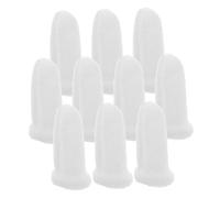 Abaodam Kit 10 Pezzi Pulitore di Zampe per Cani in Nylon Bianco, Salviette Dentali a Dito per Gatti e Cani, Adatto ad Aree Gengivali Diverse per Igiene Orale Quotidiana