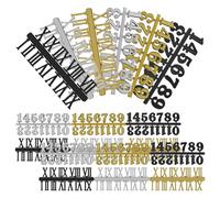Abaodam Kit 18 Pezzi Numeri Orologio da Parete Cifre Arabe e Romane in Plastico per Riparazione e Decorazione Artistica Soggiorno Design Unico e Affidabilità Duratura