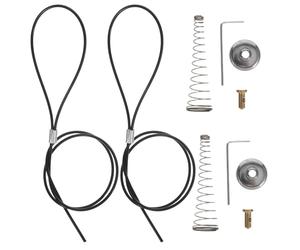Abaodam Kit 2 Set Accessori Chiavistello per Cancello Molla in Acciaio Inox, Cavo Tirante per Apertura e Chiusura Porte e Cancelli da Giardino