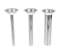 Abaodam Kit 3 Pezzi Tubi per Insaccatrice Salsicce in Acciaio Inox Argento, Affidabile e Facile da Pulire, per Cucina e Insaccare Carne