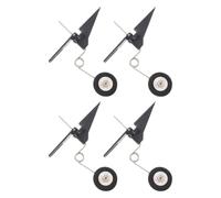 Abaodam Kit 4pezzi Ruotino di Coda per Aerei Rc in Plastico e Metallo Supporto Carrello Facile da Installare per Modellini e Outdoor