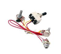 Abaodam Kit Di Cablaggio Per Chitarra Di Facile Installazione Pre-1 Volume 1 Tono 500k Potenziometri Toggle 1t1v Jack Gu204 Fit