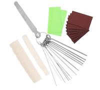 Abaodam Kit di Riparazione per Chitarra Professionale 13 Pezzi Lima per Selle in Ossa di Bue, Carta Abrasiva e Panno per Pulizia, per Liutai e Appassionati di Chitarra Colore Casuale