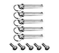 Abaodam Kit di Riparazione per Ventagli Pieghevoli 5 Set, Rivetti e Dadi in Metallo Argentato per Albero del Ventaglio, Accessori di Fissaggio Resistenti per Ventilatori Portatili