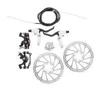 Abaodam Kit Freno a Disco per Bicicletta da Montagna Nero Metallo | Design Cavo Multi Raggi, Plastica e Metallo, Effetto Frenante Stabile, Scarico Rapido di Fango e Pioggia