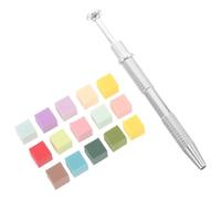 Abaodam Kit Manicure Strumento per Nail Art e 50 Spugne Morbide Mini 1Cm Colorate, Pinza in Metallo a 4 Punte per Applicazione Precisa, Adatto per Decorazioni Unghie e Uso Professionale
