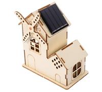 Abaodam Kit Mulino a Vento Solare Fai Da Te in Legno, Giocattoli Scientifici Per Bambini, Set Assemblaggio Educativo Leggero e Portatile Per Esperimenti Scientifici e Gioco Creativo in Casa