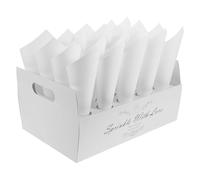 Abaodam Kit per Allestimento Confettata Matrimonio con Coni Porta Confetti in Carta Bianca, Supporto a Forma di Cono per Decorazione e Storage, per Feste a Tema Retrò e Matrimoni
