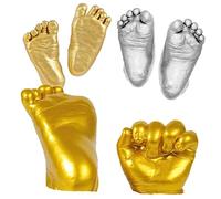 Abaodam Kit Per Impronte Mani e Piedi Ragazza in Creativo Polvere Penna e Polvere d Oro Per Calco Di Mano e Piede