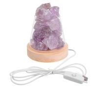 Abaodam Lampada Aromatica in Pietra di Cristallo Luce Calda per Camera | Vetro e Pietra di Cristallo, Design Semplice e Decorativo, per Meditazione, Yoga, Atmosfera Serena