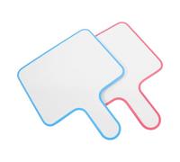 Abaodam Lavagna Bianca Portatile Bifacciale 2 Pezzi, Tabellone Segnapunti Cancellabile per Giudici e Studenti, Pagaia per Scrivere Resistente Bordo Colorato, per Scuola e Riunioni