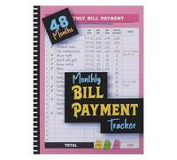 Abaodam Libro Tracker delle Bollette Mensili Rosa Formato Checklist e Carta per Gestione Completa delle Spese e Monitoraggio del Budget Domestico
