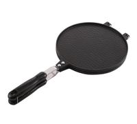 Abaodam Macchina per Frittate Rotonda in Alluminio Nero, Riscaldamento | Crepe e Involtini, Manico Antiscottatura Antiscivolo, Fondo Resistente All'usura, Regalo Cucina