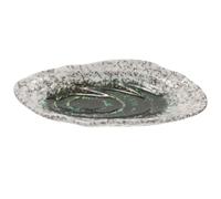 Abaodam Mangiatoia per Farfalle in Ceramica Verde Vassoio da 21 Cm, Contenitore per Alimentazione Api e Uccelli da Giardino, Resistente e Decorativo per Balcone, Prato e Cortile