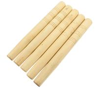 Abaodam Manici in Legno di Faggio 5 Pezzi per Attrezzi da Giardino Design Ergonomico e Risparmio di Fatica, Adatti per Falci e Pale, Colore Kaki