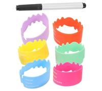 Abaodam Manicotto per tazza con etichetta per etichette per i nomi delle bottiglie da interni scrivere etichette per scrivibili