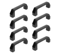 Abaodam Maniglia Quadrata in Nylon Nero per Armadi e Scatole Elettriche, 8 Pezzi, Resistente alla Corrosione e Antiurto, per Uso Domestico e Visite