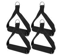 Abaodam Maniglie per Fascia di Resistenza 4 Pezzi Nucleo ABS e Cinghie in Nylon Ispessito, Accessori Fitness ad Alta Resistenza per Allenamento Bande Elastiche e Macchine Colore Casuale