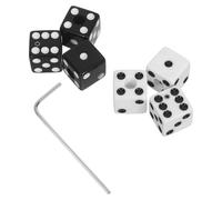 Abaodam Manopole di Controllo del Volume per Chitarra Elettrica e Basso a Forma di Dado Set da 6 Pezzi in Plastica Nera e Bianca con Chiave Accessori per Musicisti e Uso Professionale