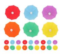 Abaodam Marcatori per Bicchieri a Forma di Ombrello in Silicone 24 Pezzi per Vino e Flute, Resistenti e Anticorrosione, per Feste e Riunioni di Famiglia