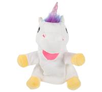 Abaodam Marionetta Mano Unicorno in Peluche Realistica Giocattolo Interattivo per Burattino Animale per Racconti e Giochi di Ruolo Colori Vivaci Compagno per Genitori