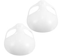 Abaodam Maschera Base Testa Animale Bianca in Plastica Morbida per Costume Furry Cosplay e Halloween Set 2 Pezzi Riutilizzabile per Feste e Personalizzazione Fai da Te