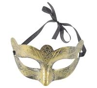 Abaodam Maschera da Ballo Retrò Mezza Faccia in Plastica Rigida Stile Greco-romano per Uomo, Copertura Comoda per Festa in Maschera, Halloween e Spettacoli Teatrali, Design Prince Jazz