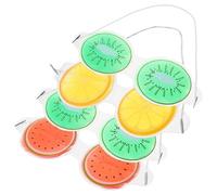 Abaodam Maschera gli Occhi in Pvc 4 Pezzi, Mascherine Rinfrescanti Riutilizzabili a Forma di Frutta, Cerotti Protettivi per Occhi Terapia Caldo/freddo, per Viaggi, Colore Colore Casuale