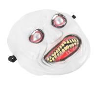 Abaodam Maschera per Halloween Spaventosa in Gomma Bianca, Leggera e Confortevole, per Feste e Performance Teatrali Design Realistico e Inquietante