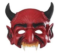 Abaodam Maschera Scary in Pu Rosso Leggera e Traspirante per Carnevale e Cosplay, Accessorio Non Deformabile per Festa di Halloween e Ghost Festival