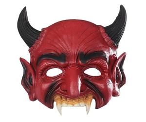 Abaodam Maschera Scary in Pu Rosso Leggera e Traspirante per Carnevale e Cosplay, Accessorio Non Deformabile per Festa di Halloween e Ghost Festival