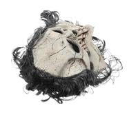 Abaodam Maschera Teschio Realistica in Lattice con Capelli per Halloween e Cosplay Testa Intera per Adulti Effetto Horror Dettagliato per Feste e Escape