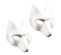 Abaodam Maschera Volpe Bianca in Eva per Adulti 2 Pezzi Design Luminoso, Accessorio Chic per Feste e Occasioni Festive come Carnevale e Party