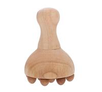 Abaodam Massaggiatore Addominale in Legno 12 Perle Rotanti Rullo Massaggiante per Gambe e Corpo Strumento Manuale per Massaggio Terapeutico Meridiani Spazzola Portatile per Sollievo