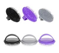 Abaodam Massaggiatore Capelluto per Shampoo 6 Pezzi Spazzole Setole Riutilizzabili per Rimuovere Sebo e Forfora Adatto a Chioma Fini e Fragili Umidi e Asciutti Colore Casuale