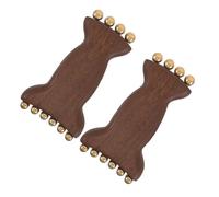 Abaodam Massaggiatore Viso Manuale in Legno di Sandalo e Ottone con Rullo a Sfere per Digitopressione e Massaggio Facciale Mirato Strumento Lifting e Modellante per Relax e Cura della