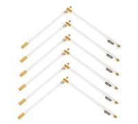 Abaodam Matite per Sopracciglia Bianche 12 Pezzi in Legno con Temperamatite, Effetto Naturale e Resistente, per Trucco Occhi Professionale