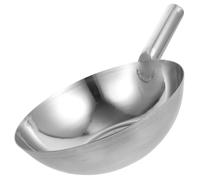 Abaodam Mestolo per Acqua Domestico in Acciaio Inossidabile Argento, Resistente e Facile da Pulire, per Mensa e Ristorante, senza Sbavature