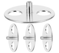 Abaodam Metallo Base Girevole Rotonda per Carillon 4 Pezzi, 55mm | Piastra Rotante Compatibile Meccanismi e Custodie Metalliche, Facile, per Banco e Progetti Fai da Te