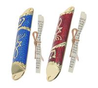 Abaodam Mezuzah in Ferro 2 Pezzi con Design Pergamena Unica Resistente a Scolorimento e Usura Decorazione Ebraica per Porta e Porta Battente per Festa di Natale