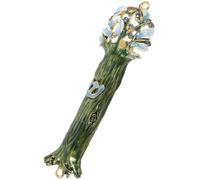Abaodam Mezuzah per Porta con Pergamena di Benedizione della Casa, Custodia in Lega Resistente con Decorazione Artigianale, Ornamento Religioso Tradizionale Ebraico per Protezione